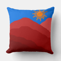 Mideeuw Boho Modern Retro abstracte Rode Berg