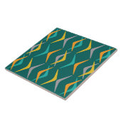 Mideeuw Boomerangs Blauwgroen Tegeltje (Zijkant)