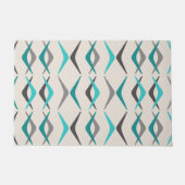 Mideeuw Boomerangs Turquoise Deurmat (Voorkant)