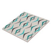 Mideeuw Boomerangs Turquoise Tegeltje (Zijkant)