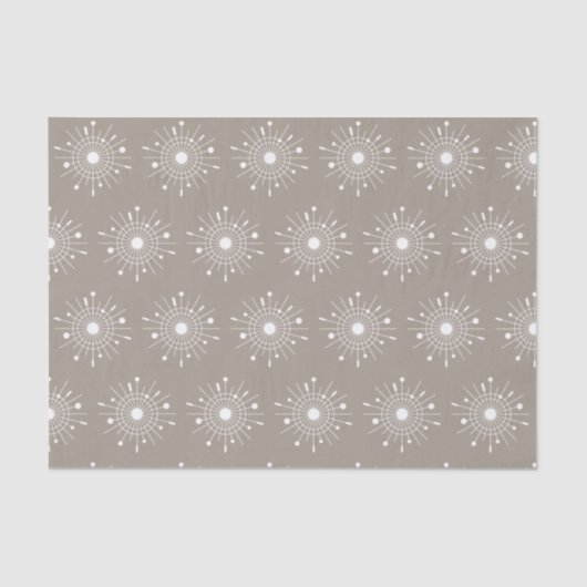 Mideeuw Minimalistische Atomic Christmas Sneeuwvlo Tissuepapier (Voorkant)