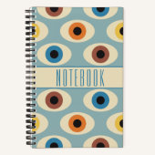 Mideeuw minimalistische ogen notitieboek (Voorkant)