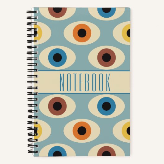 Mideeuw minimalistische ogen notitieboek (Voorkant)