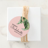Mideeuw Modern Banana Leaf Bachelorette Bedankjes Labels (In situ)