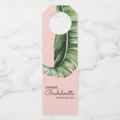 Mideeuw Modern Banana Leaf Bachelorette Favor Flessenhanger (Voorkant)