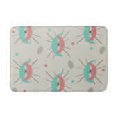 Mideeuw Modern Crescents Turquoise Pink Badmat (Voorkant)