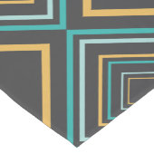 Mideeuw Modern Diamonds Turquoise en Gold Korte Tafelloper (Hoek)