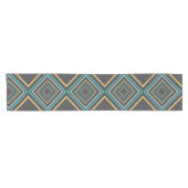 Mideeuw Modern Diamonds Turquoise en Gold Korte Tafelloper (Horizontaal)