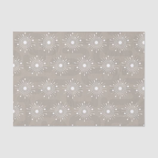 Mideeuw Modern Kerstmis Sneeuwvlok Atomic Tissuepapier (Voorkant)