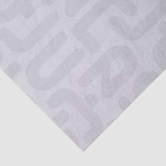 Mideeuw Modern Minimalistisch Elegant Luxe Grijs Tissuepapier (Detail)