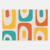 Mideeuw Modern Piquet-minimalistisch Abstract Inpakpapier Vel (Voorkant 3)