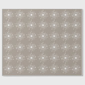 Mideeuw Modern Retro Atomic Snowflake kerst Cadeaupapier (Vlak)