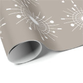 Mideeuw Modern Retro Atomic Snowflake kerst Cadeaupapier (Rol Hoek)