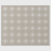 Mideeuw Modern Retro Atomic Snowflake kerst Cadeaupapier (Vlak)