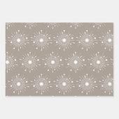 Mideeuw Modern Retro Atomic Snowflake kerst Inpakpapier Vel (Voorkant 3)