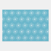 Mideeuw Modern Retro Atomic Snowflake kerst Inpakpapier Vel (Voorkant)