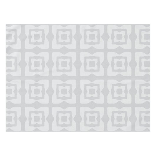 Mideeuw Modern Squares Patroon Light Grey Tafelkleed (Voorkant (Horizontaal))