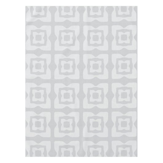 Mideeuw Modern Squares Patroon Light Grey Tafelkleed (Voorkant)