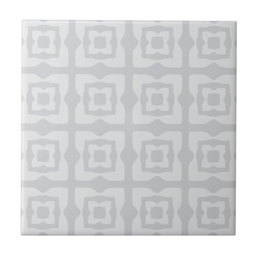 Mideeuw Modern Squares Patroon Light Grey Tegeltje (Voorkant)