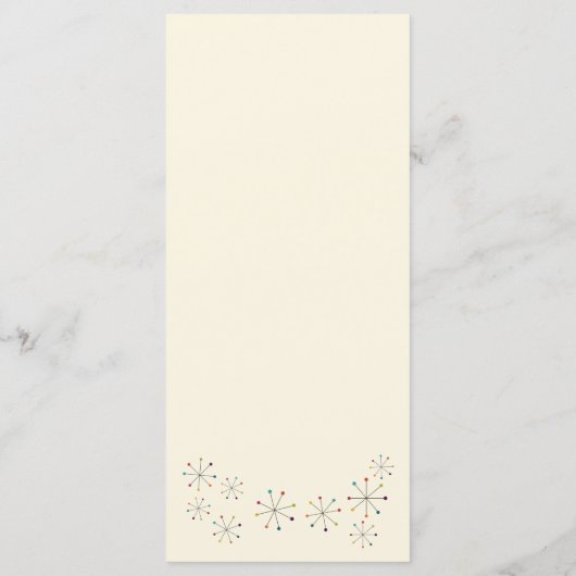 Mideeuw Modern  stijlwentelingsmenu Menu (Achterkant)