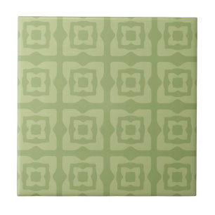 Mideeuw Modern vierkant Patroon Chartreuse Groen Tegeltje