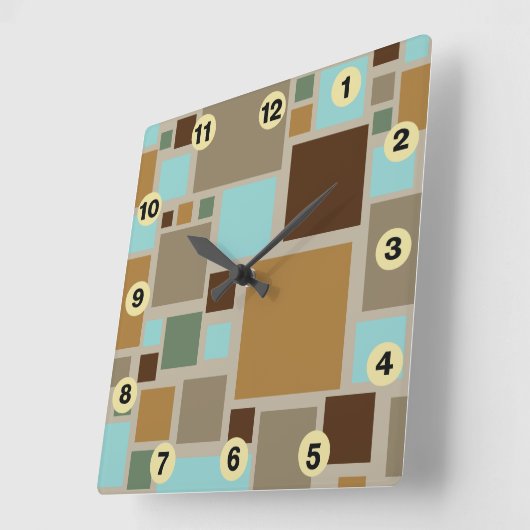 Mideeuw Modern vierkant patroonretro Vierkante Klok (Hoek)