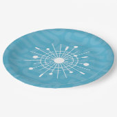 Mideeuw moderne atoomspoetnik sneeuwvlok MOD Papieren Bordje (Gekanteld)