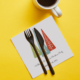 Mideeuw moderne bomen aangepaste kerstfeest servet