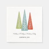 Mideeuw moderne bomen aangepaste kerstfeest servet (Voorkant)