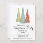 Mideeuw Moderne dennen Bomen Kerstfeest Kaart (Voorkant)