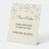 Mideeuw Moderne Gezichtsmaskers Station Bruiloft Reclamebord Met Voetstuk (Voorkant)