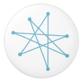 Mideeuw Moderne Kerst Atomic MCM MOD Star C Keramische Knop (Voorkant)