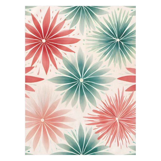 Mideeuw Moderne Retro Waterverf Kerst Tafelkleed (Voorkant)