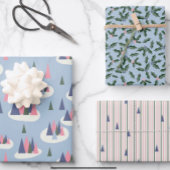 Mideeuw moderne vakantie inpakpapier vel