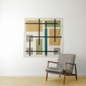 Mideeuw Rechthoeken Vierkante Veelkleurige Wandkleed (In Situ (horizontaal))