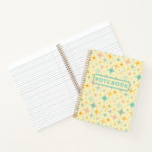 Mideeuw Retro Design Sterren Notitieboek (Binnen)