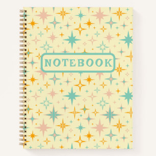 Mideeuw Retro Design Sterren Notitieboek