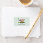 Mideeuw Retro Pink House Label (Insitu)