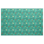 Mideeuw Sputnik Starbursts Turquoise Stof (Yard (91,4 cm))