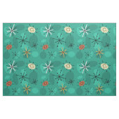 Mideeuw Sputnik Starbursts Turquoise Stof (Fat Quarter)