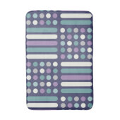 Mideeuwse cirkels lijnen Paarse Turquoise Badmat (Voorkant Verticaal)