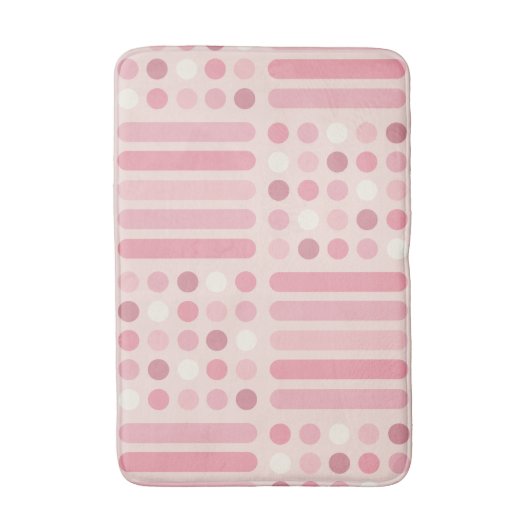Mideeuwse cirkels roze vanilla badmat (Voorkant Verticaal)