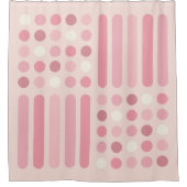 Mideeuwse cirkels roze vanilla douchegordijn (Voorkant)