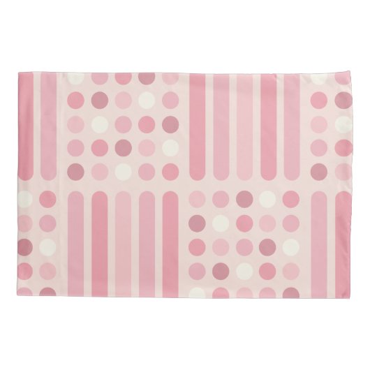 Mideeuwse cirkels roze vanilla kussensloop (Achterkant)