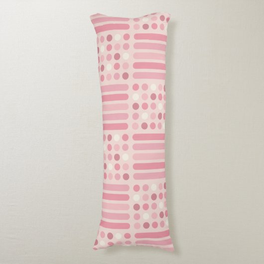 Mideeuwse cirkels roze vanilla lichaamskussen (Voorkant Verticaal)