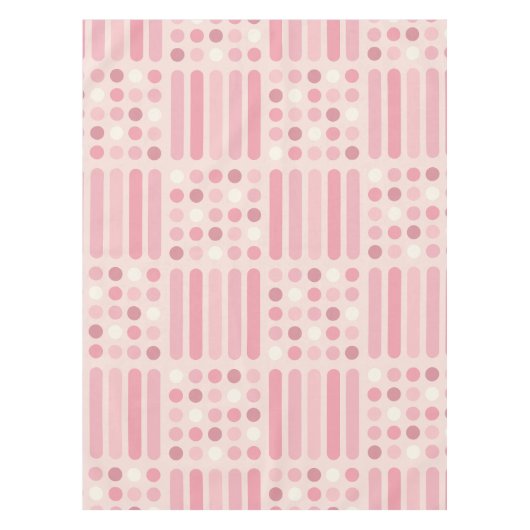 Mideeuwse cirkels roze vanilla tafelkleed (Voorkant)