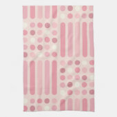 Mideeuwse cirkels roze vanilla theedoek (Verticaal)