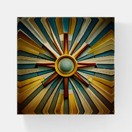 Mideeuwse Elegantie Abstract Sun II Paperweight