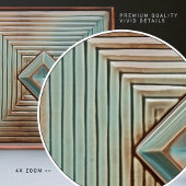 Mideeuwse geometrische elegantie aards Blauwgroen Tegeltje