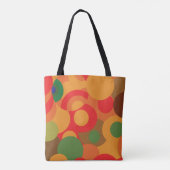 Mideeuwse kleurige Retropatronen Tote Bag (Achterkant)